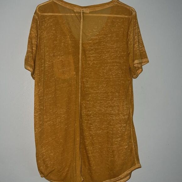Planet Gold Acid Wash long burnt orange tee size 1X - Picture 7 of 8